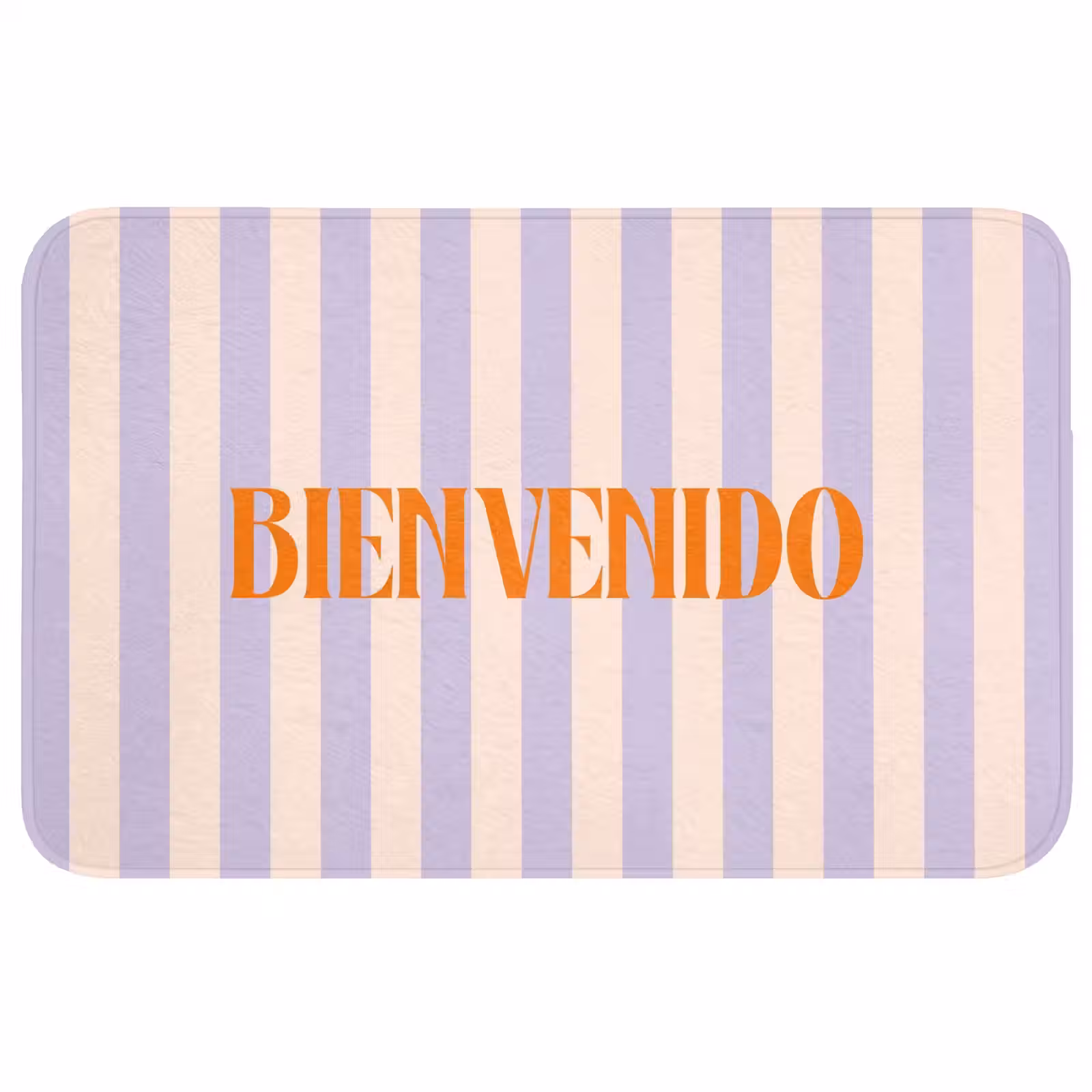 Wc Mat - Lila - Oranje - Strepen - Bienvenido — 1