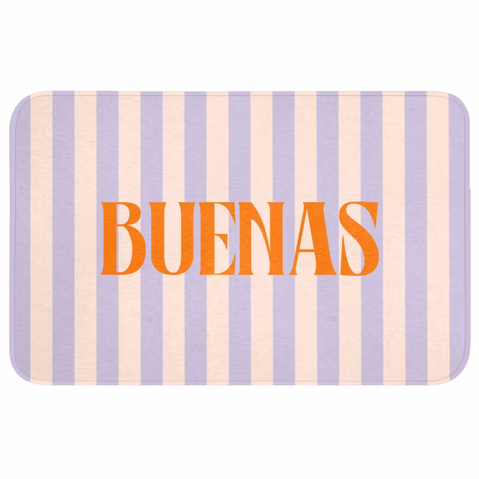 Wc Mat - Lila - Oranje - Strepen - Buenas — 1