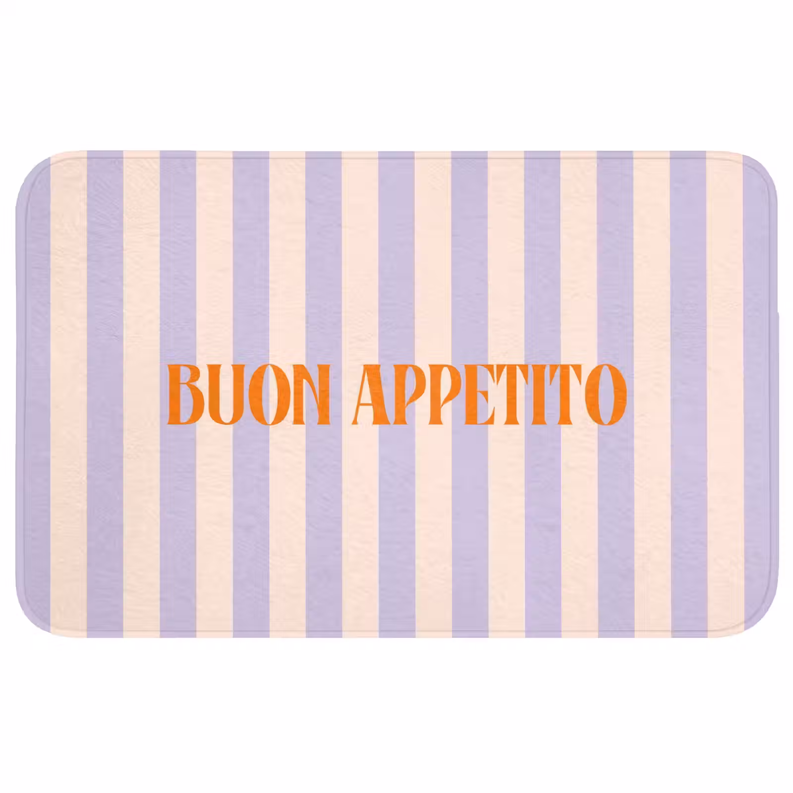 Wc Mat - Lila - Oranje - Strepen - Buon Appetito — 1