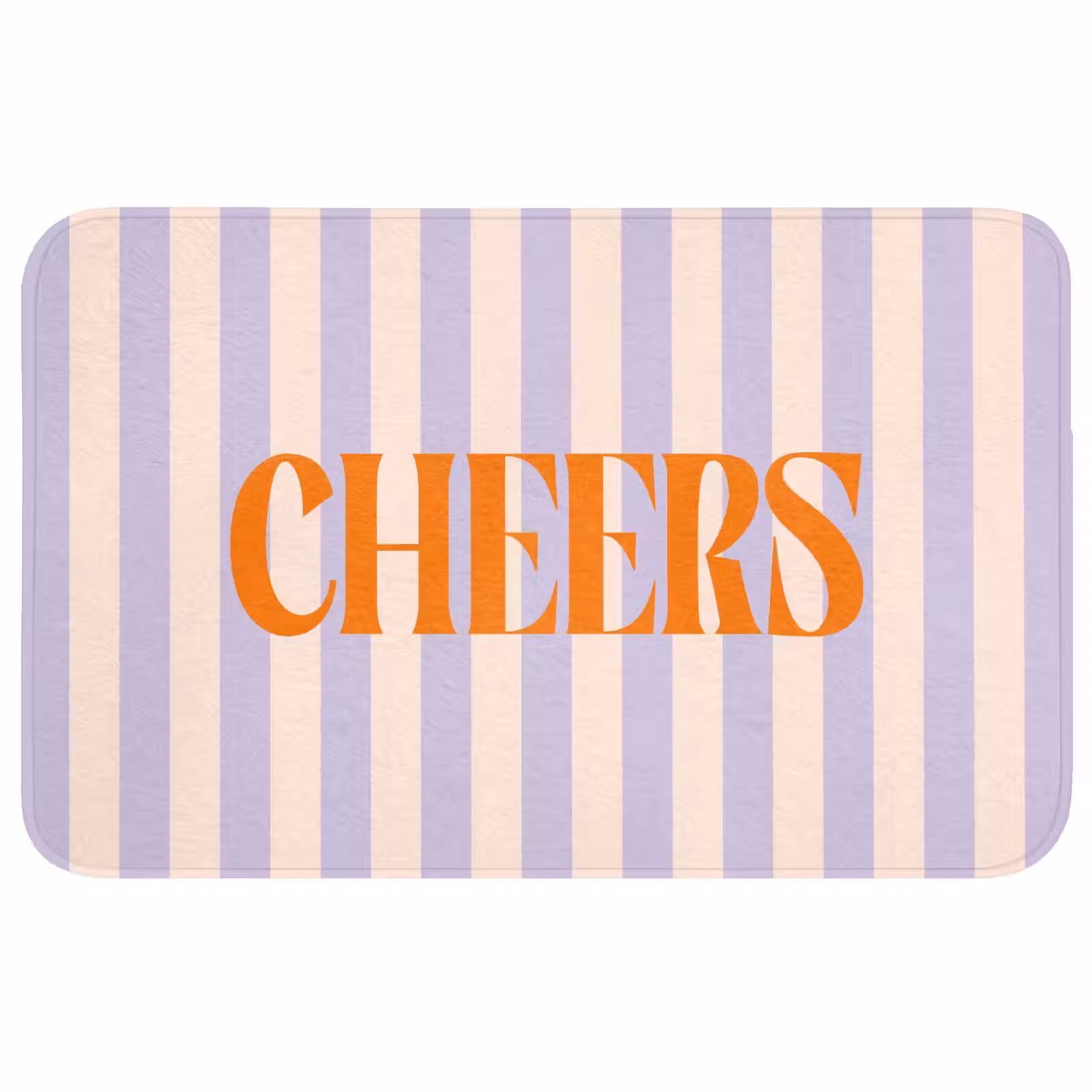 Wc Mat - Lila - Oranje - Strepen - Cheers — 1
