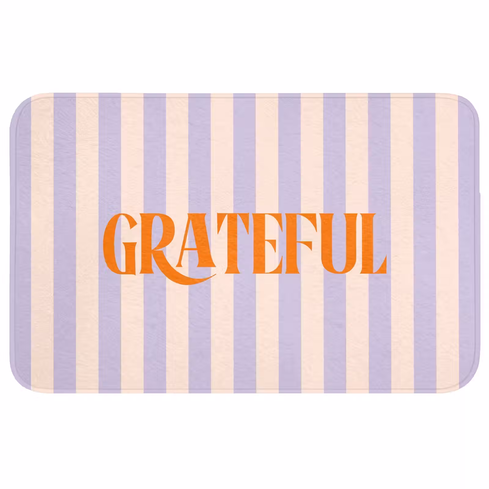 Wc Mat - Lila - Oranje - Strepen - Grateful — 1