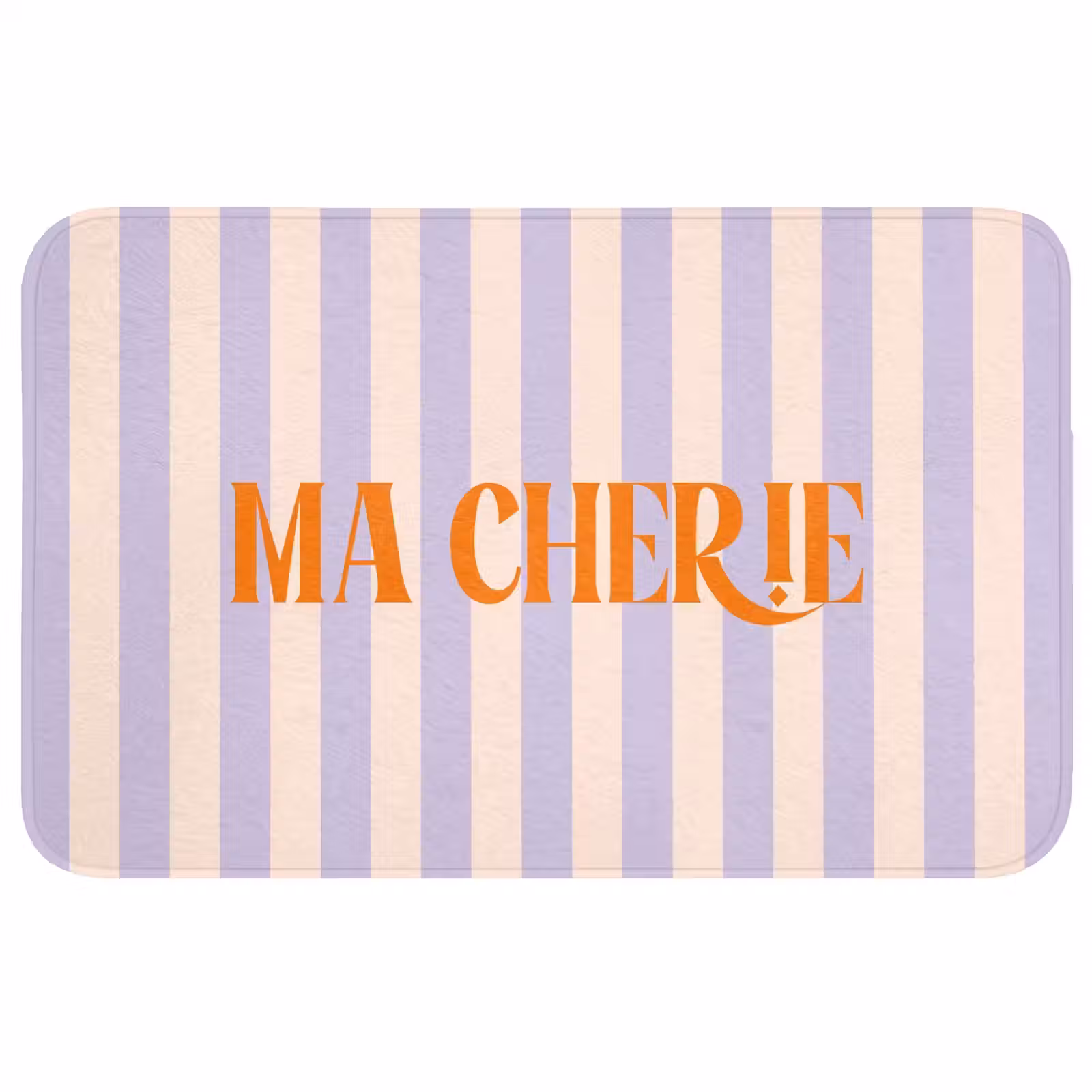 Wc Mat - Lila - Oranje - Strepen - Ma Cherie — 1