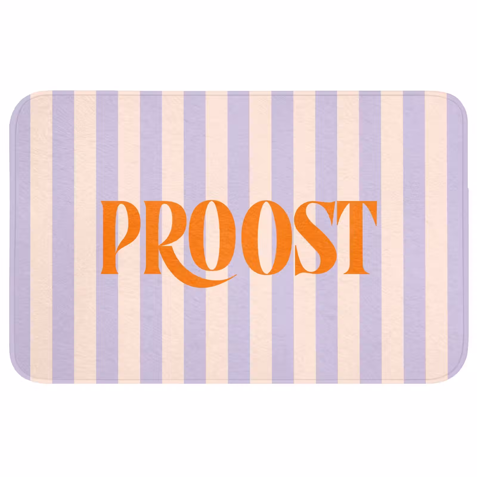 Wc Mat - Lila - Oranje - Strepen - Proost — 1