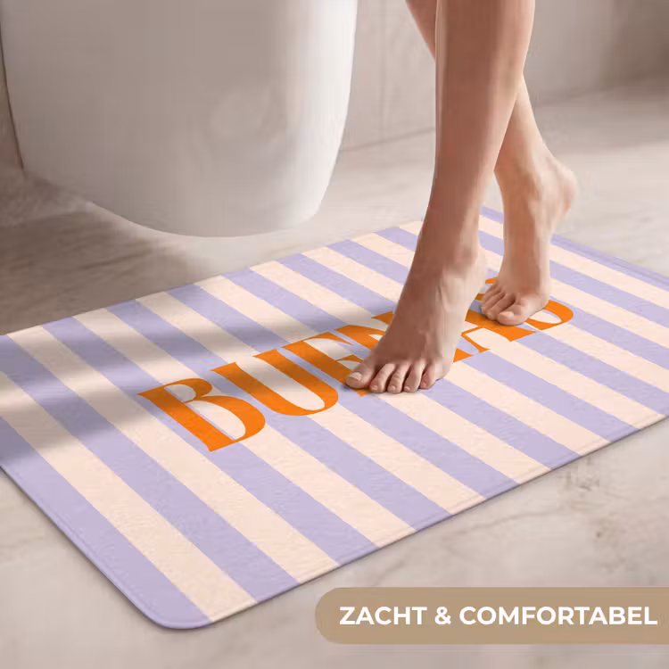 Wc Mat - Lila - Oranje - Strepen - Buenas — 7