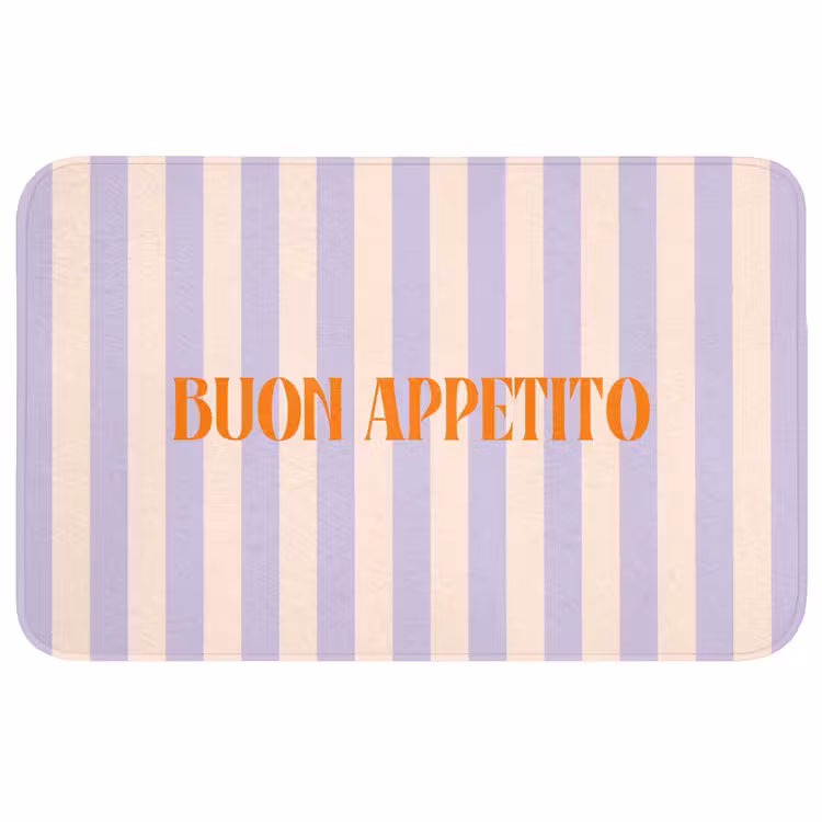 Wc Mat - Lila - Oranje - Strepen - Buon Appetito — 1