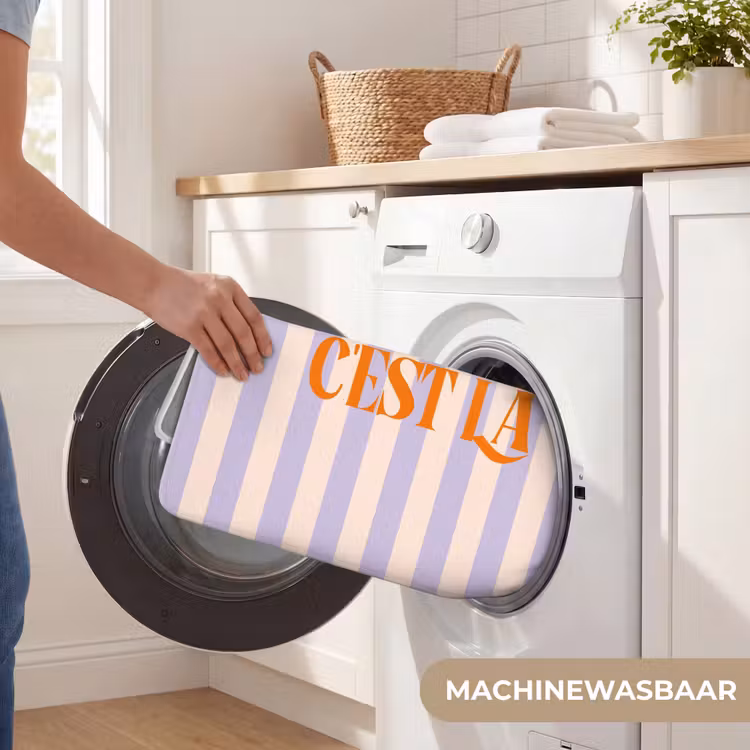 Wc Mat - Lila - Oranje - Strepen - C'est La Vie — 5