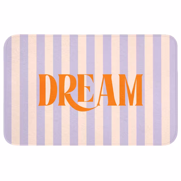 Wc Mat - Lila - Oranje - Strepen - Dream — 1