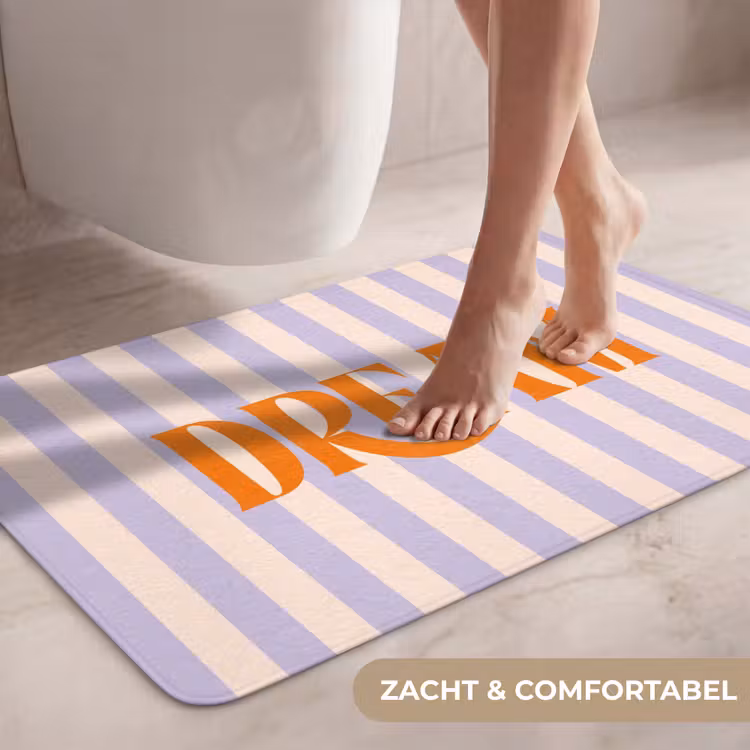 Wc Mat - Lila - Oranje - Strepen - Dream — 7