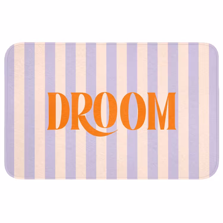 Wc Mat - Lila - Oranje - Strepen - Droom — 1