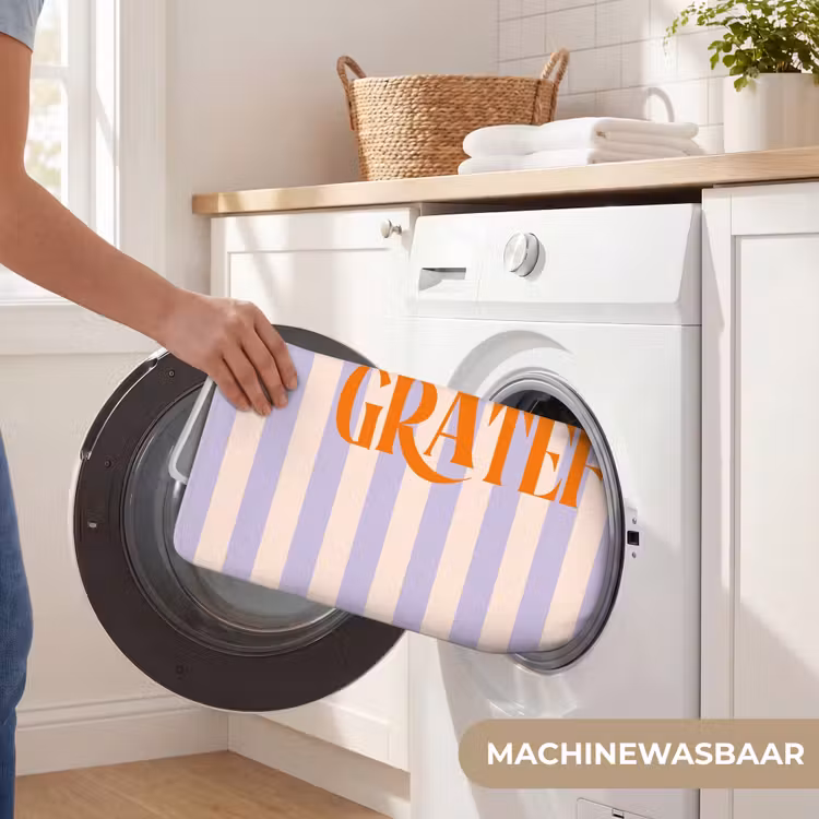 Wc Mat - Lila - Oranje - Strepen - Grateful — 5