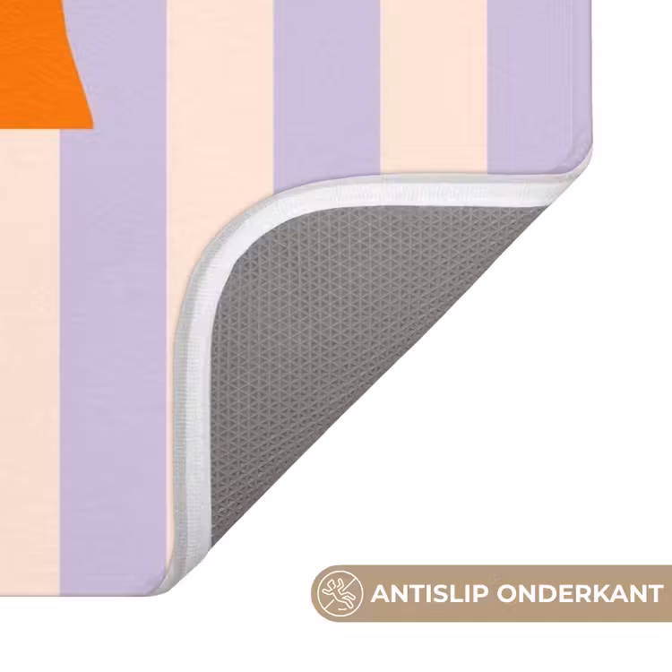 Wc Mat - Lila - Oranje - Strepen - Okay — 3