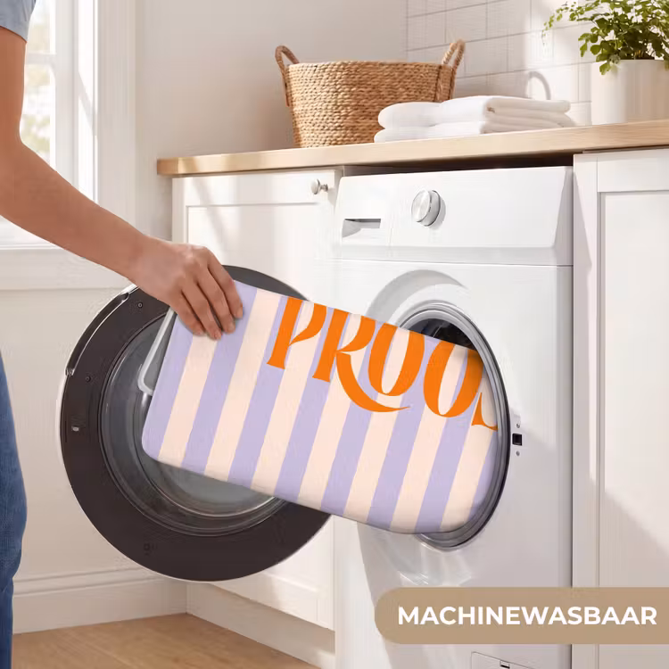 Wc Mat - Lila - Oranje - Strepen - Proost — 5