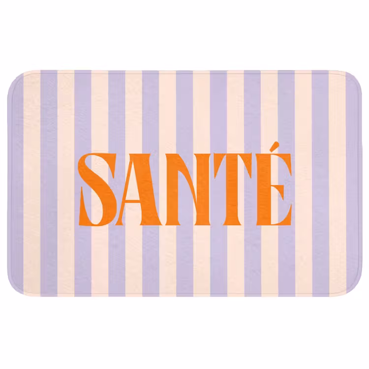 Wc Mat - Lila - Oranje - Strepen - Santé — 1