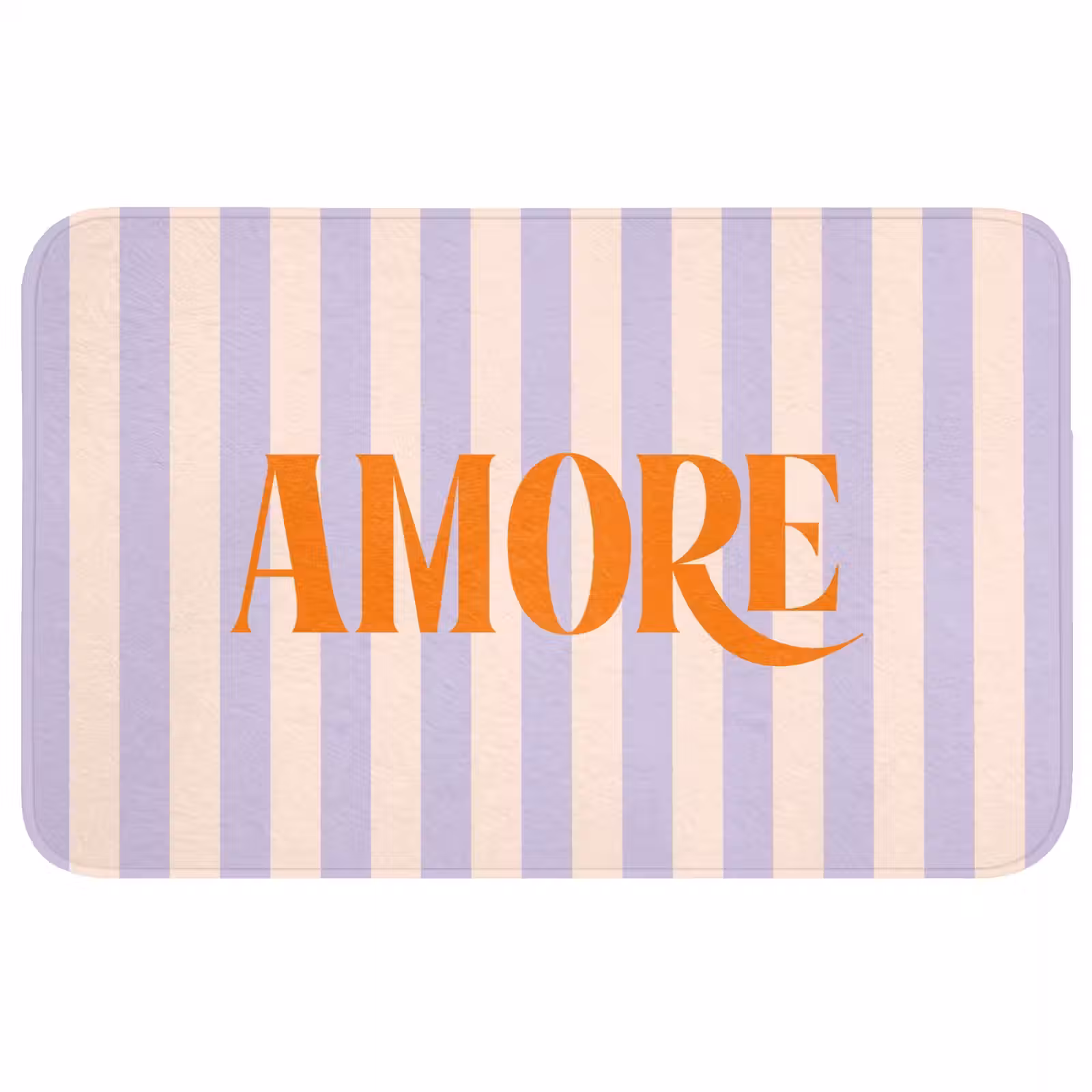 Wc Mat - Lila - Oranje - Strepen - Amore — 1
