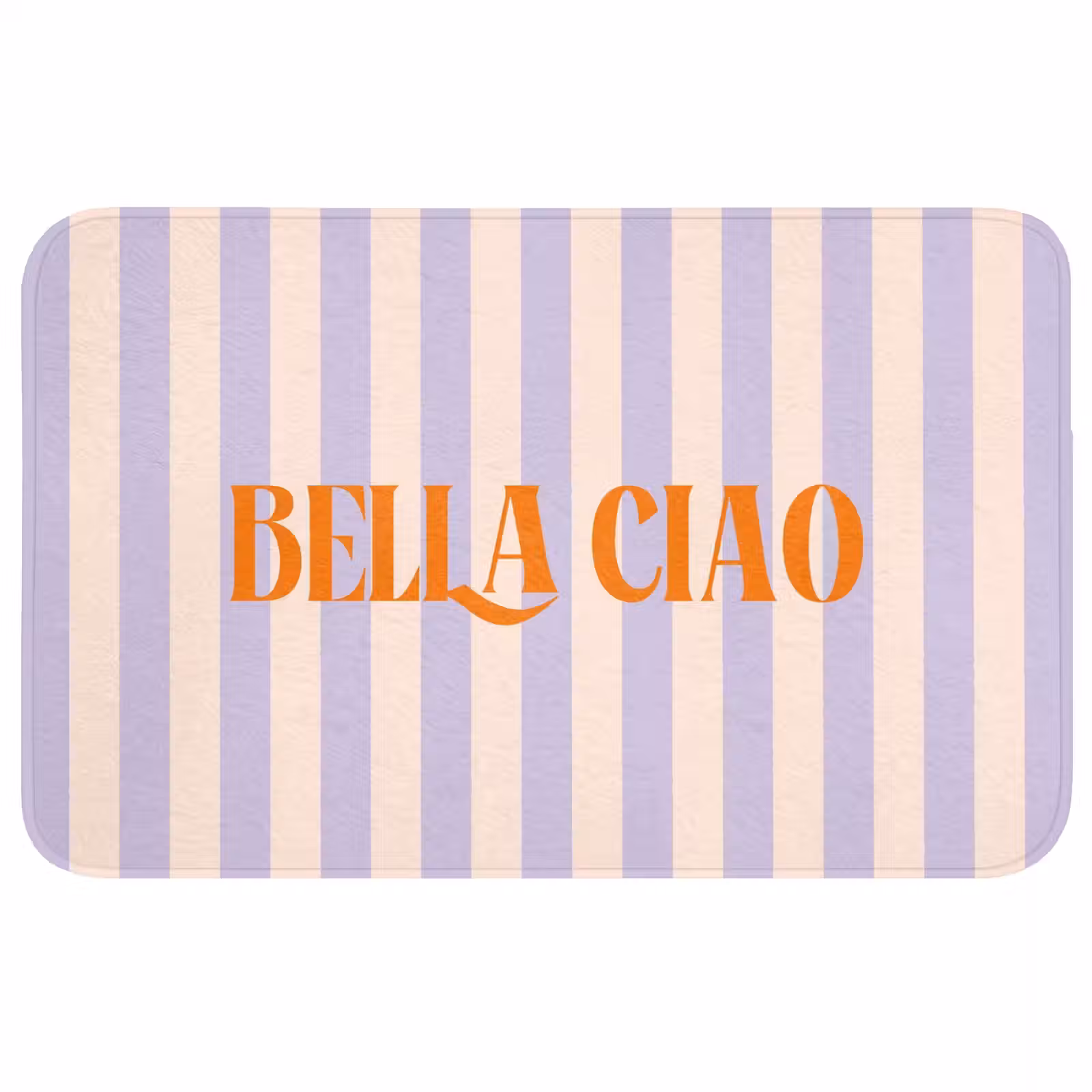 Wc Mat - Lila - Oranje - Strepen - Bella Ciao — 1