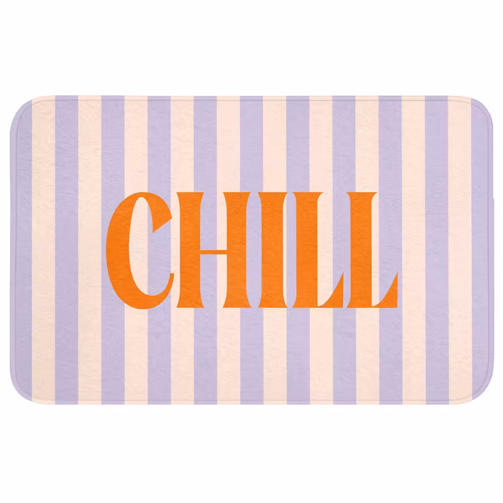 Wc Mat - Lila - Oranje - Strepen - Chill — 1