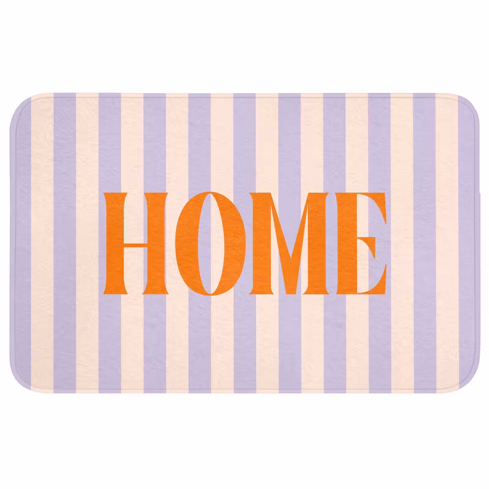 Wc Mat - Lila - Oranje - Strepen - Home — 1