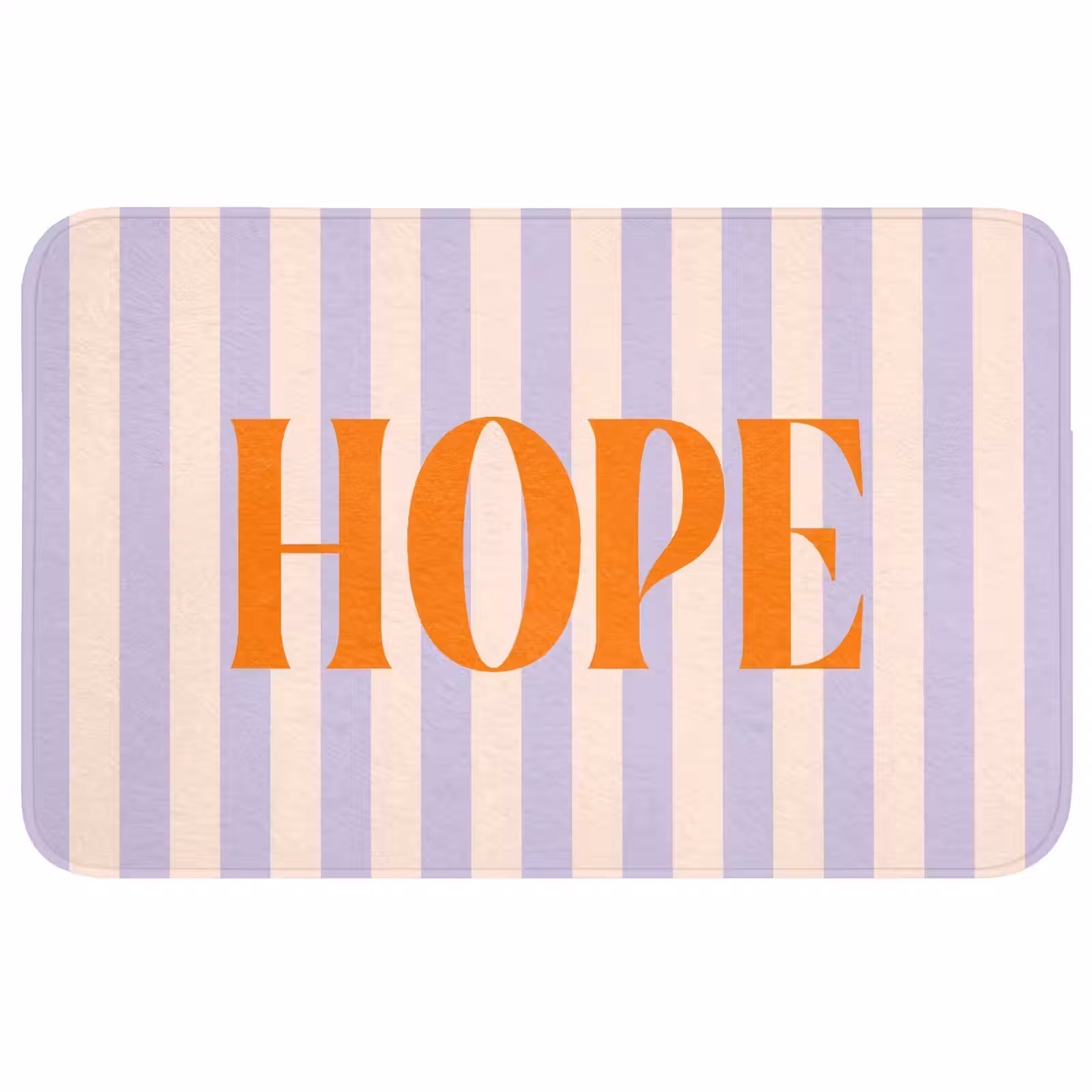 Wc Mat - Lila - Oranje - Strepen - Hope — 1