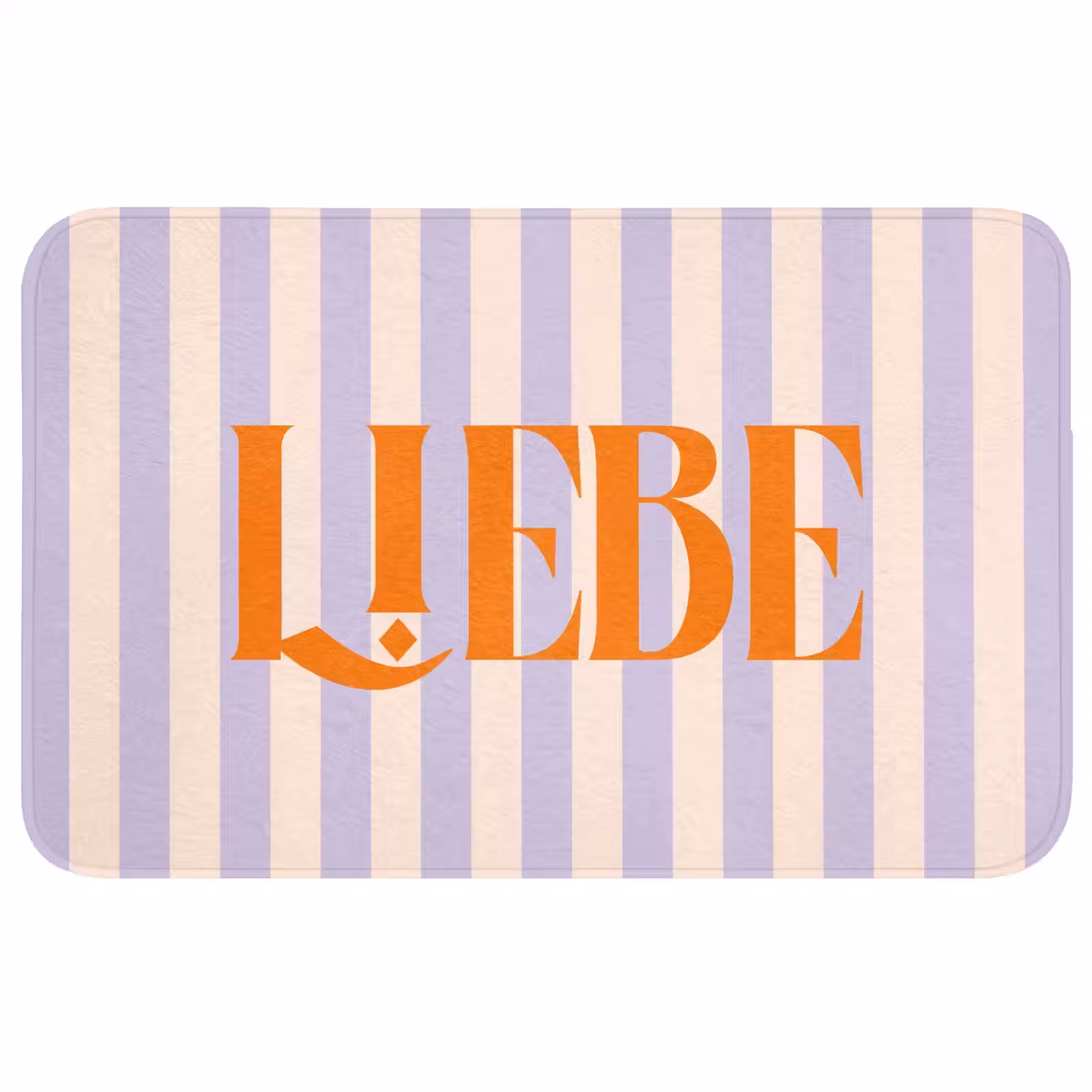 Wc Mat - Lila - Oranje - Strepen - Liebe — 1