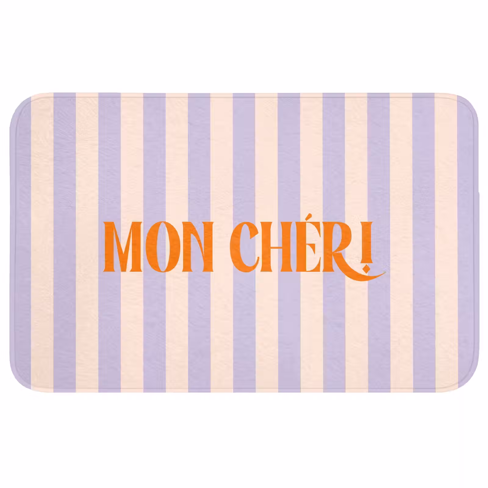 Wc Mat - Lila - Oranje - Strepen - Mon Chéri — 1
