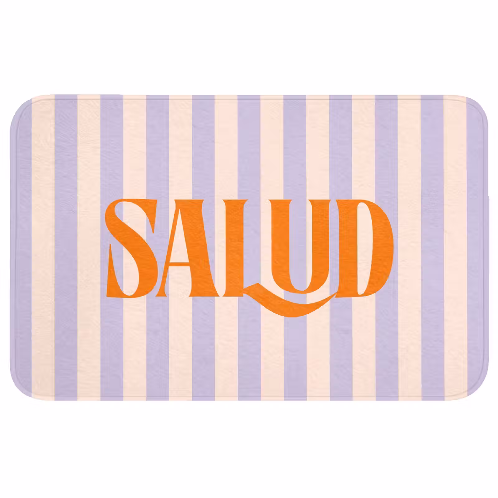 Wc Mat - Lila - Oranje - Strepen - Salud — 1