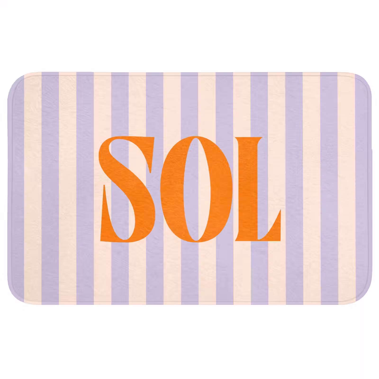 Wc Mat - Lila - Oranje - Strepen - Sol — 1