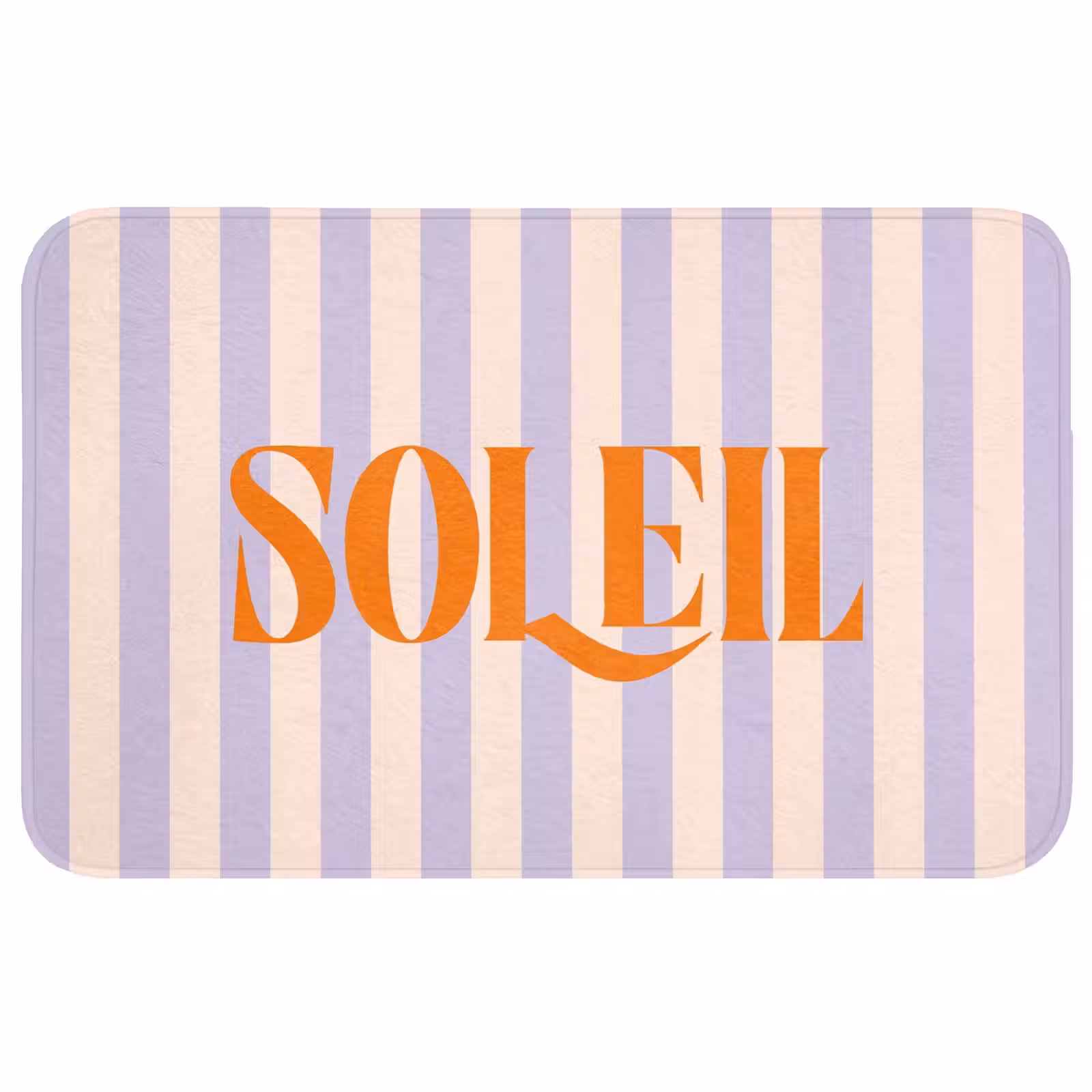 Wc Mat - Lila - Oranje - Strepen - Soleil — 1