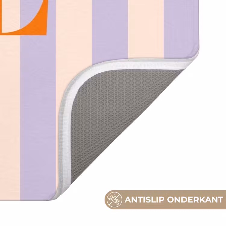Wc Mat - Lila - Oranje - Strepen - Home — 3