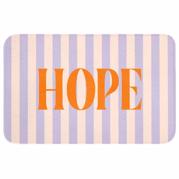 Wc Mat - Lila - Oranje - Strepen - Hope — 1