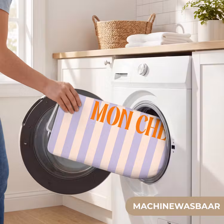 Wc Mat - Lila - Oranje - Strepen - Mon Chéri — 5