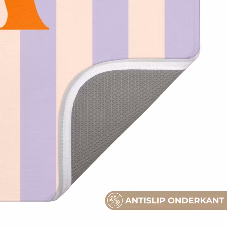 Wc Mat - Lila - Oranje - Strepen - Relax — 3