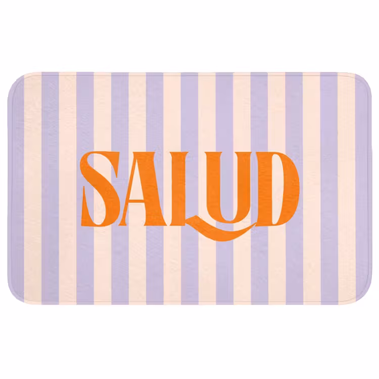 Wc Mat - Lila - Oranje - Strepen - Salud — 1