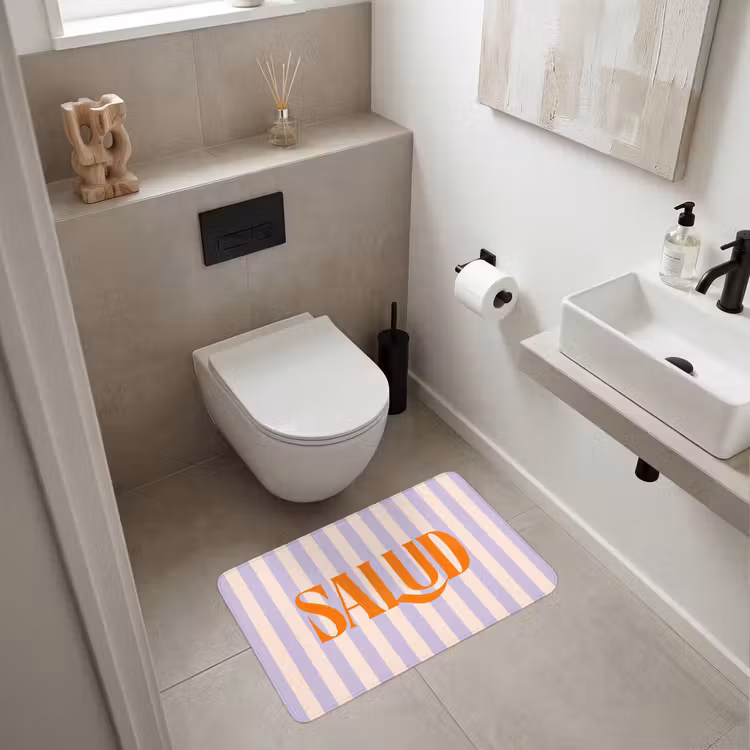 Wc Mat - Lila - Oranje - Strepen - Salud — 6