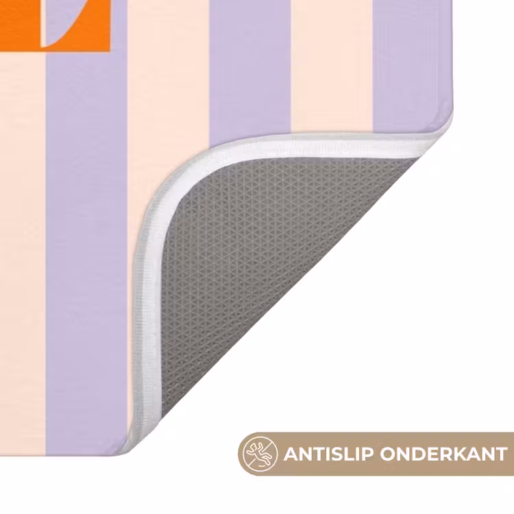 Wc Mat - Lila - Oranje - Strepen - Soleil — 3