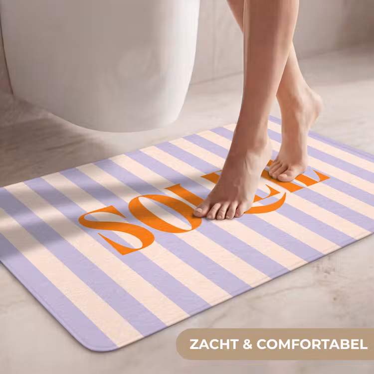 Wc Mat - Lila - Oranje - Strepen - Soleil — 7