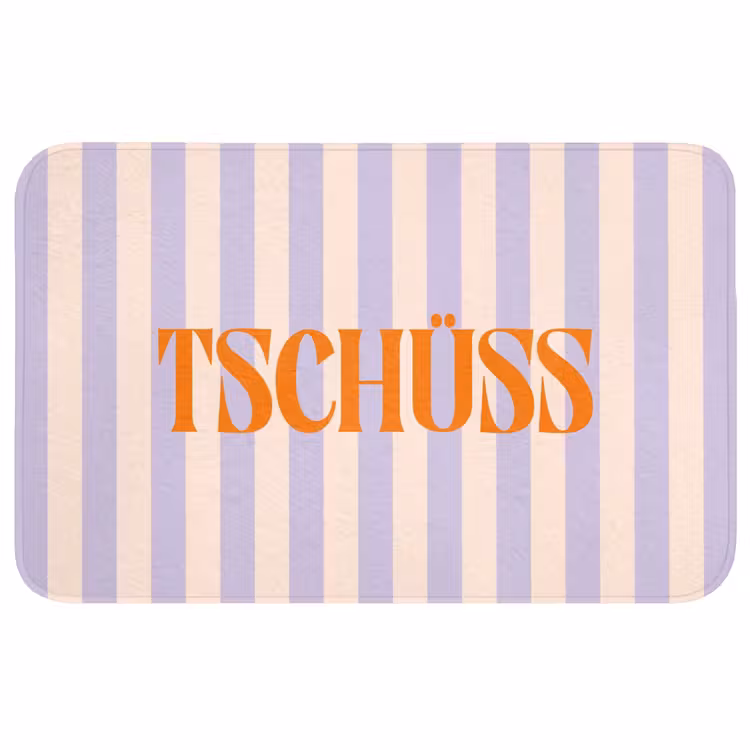 Wc Mat - Lila - Oranje - Strepen - Tschüss — 1