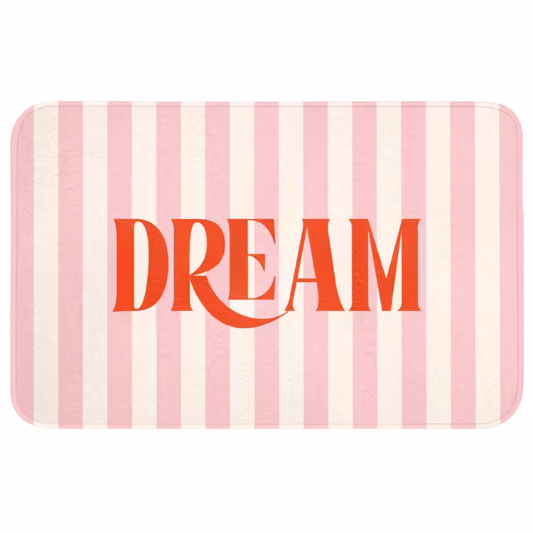 Wc Mat - Zachtroze - Rood - Strepen - Dream — 1