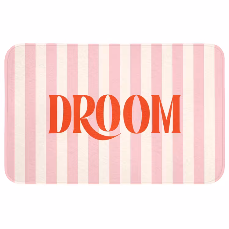 Wc Mat - Zachtroze - Rood - Strepen - Droom — 1