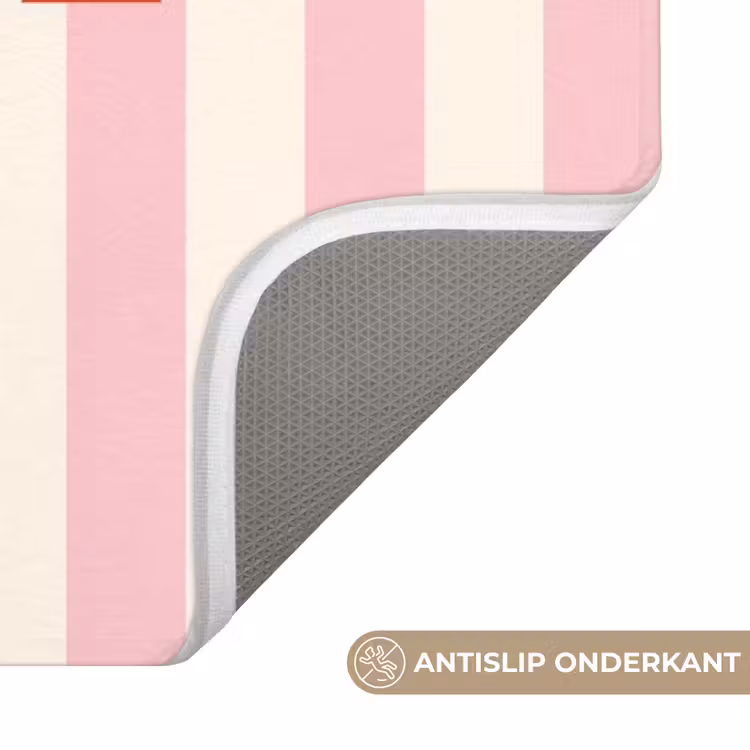 Wc Mat - Zachtroze - Rood - Strepen - Grateful — 3