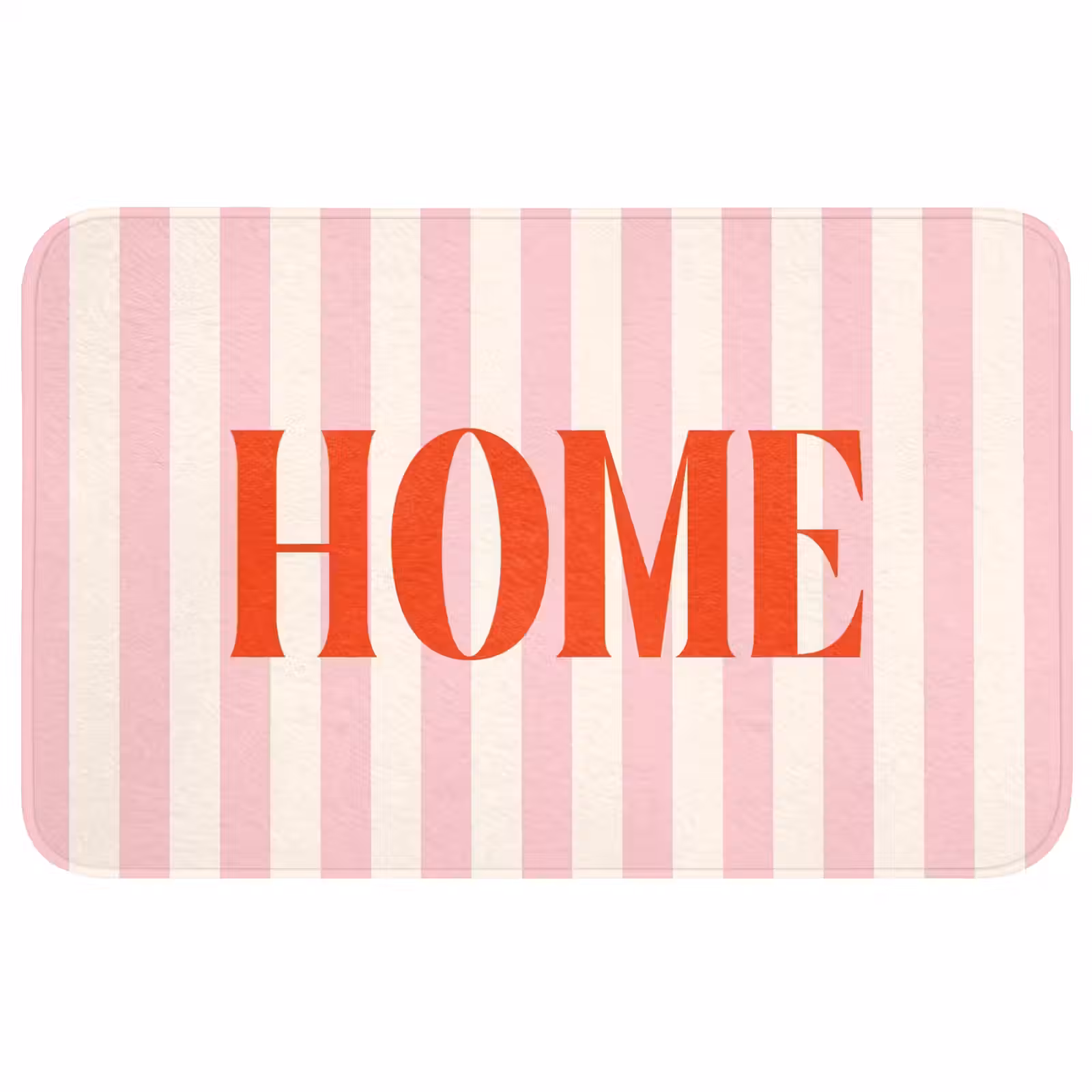 Wc Mat - Zachtroze - Rood - Strepen - Home — 1