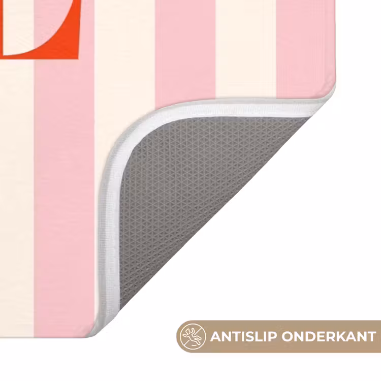 Wc Mat - Zachtroze - Rood - Strepen - Home — 3