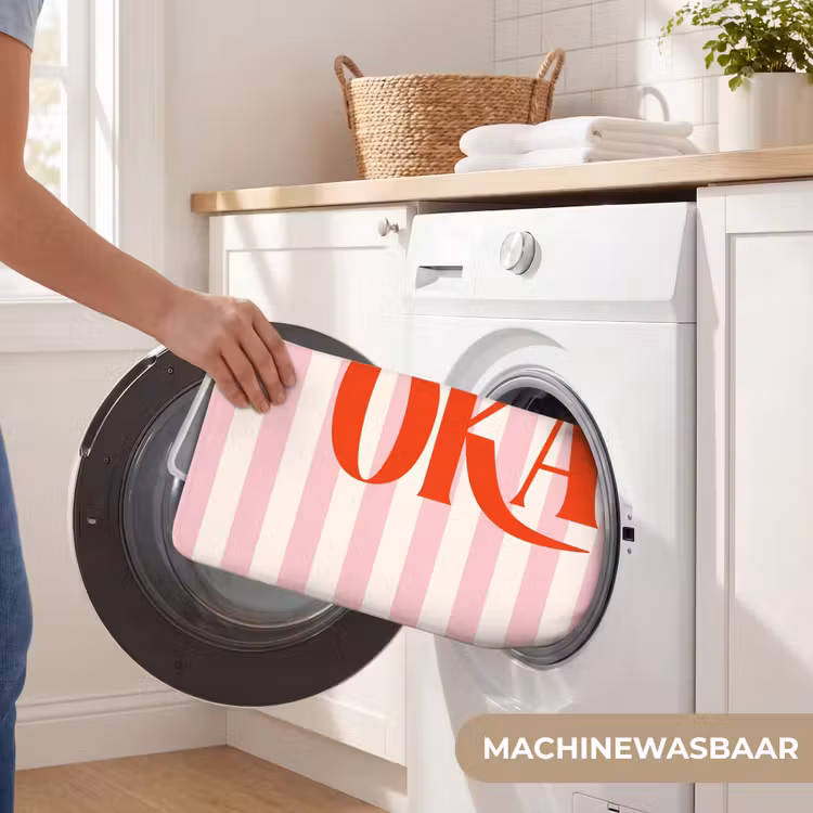 Wc Mat - Zachtroze - Rood - Strepen - Okay — 5