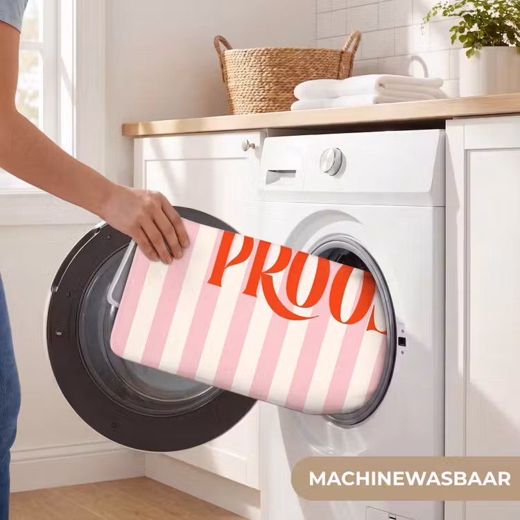 Wc Mat - Zachtroze - Rood - Strepen - Proost — 5