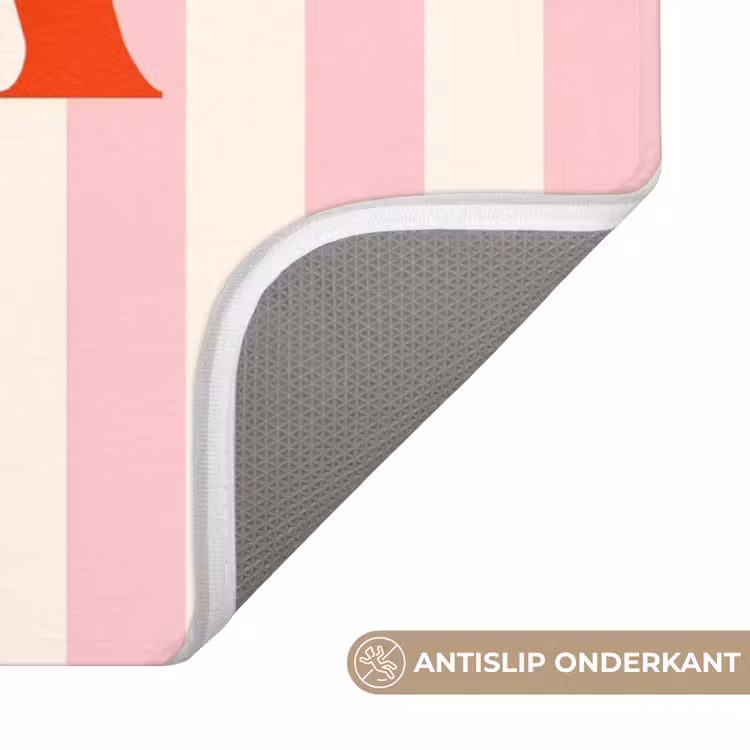 Wc Mat - Zachtroze - Rood - Strepen - Relax — 3