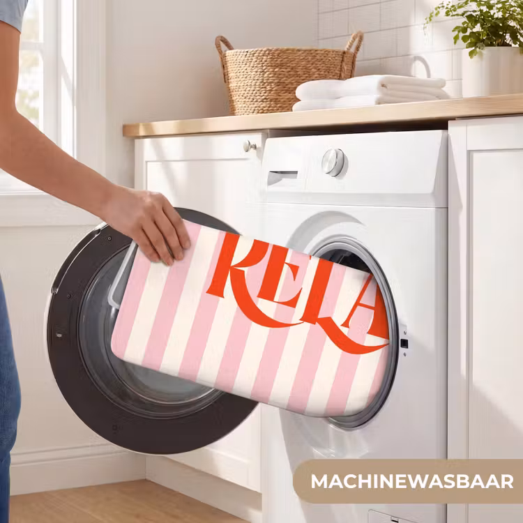 Wc Mat - Zachtroze - Rood - Strepen - Relax — 5