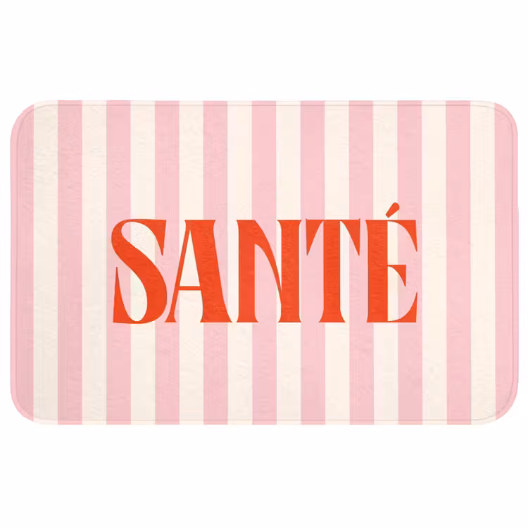 Wc Mat - Zachtroze - Rood - Strepen - Santé — 1