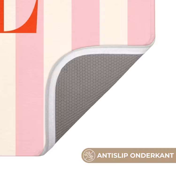 Wc Mat - Zachtroze - Rood - Strepen - Santé — 3