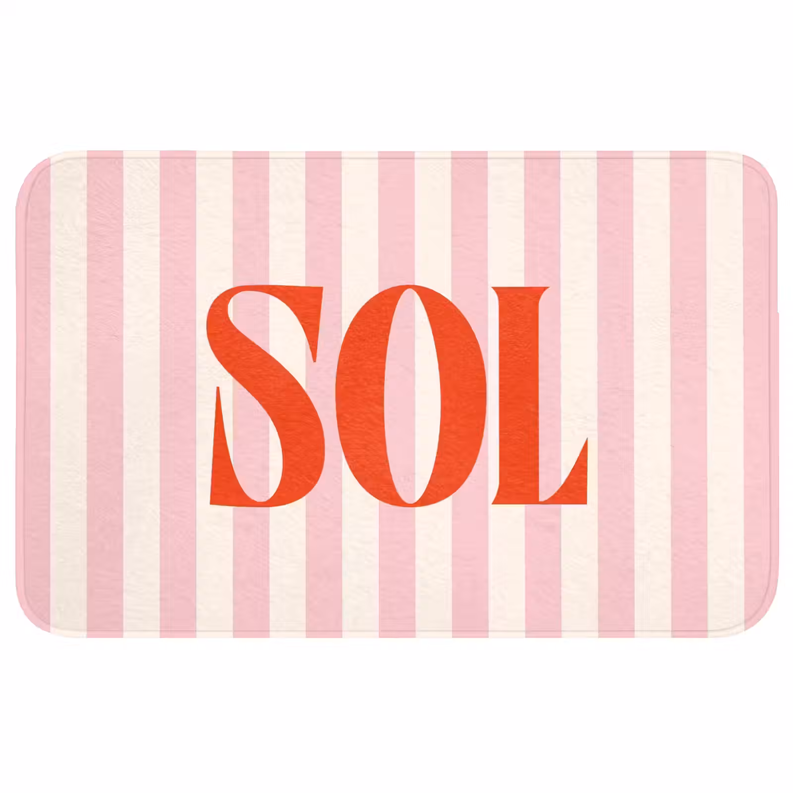 Wc Mat - Zachtroze - Rood - Strepen - Sol — 1