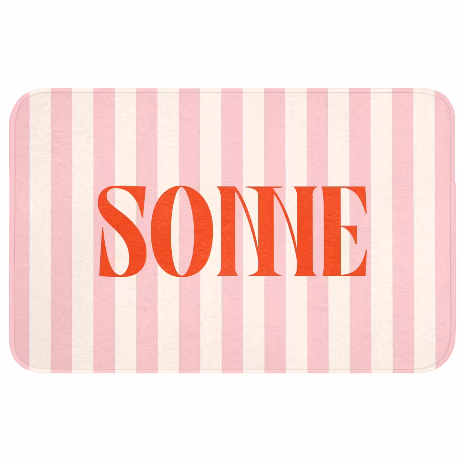 Wc Mat - Zachtroze - Rood - Strepen - Sonne — 1