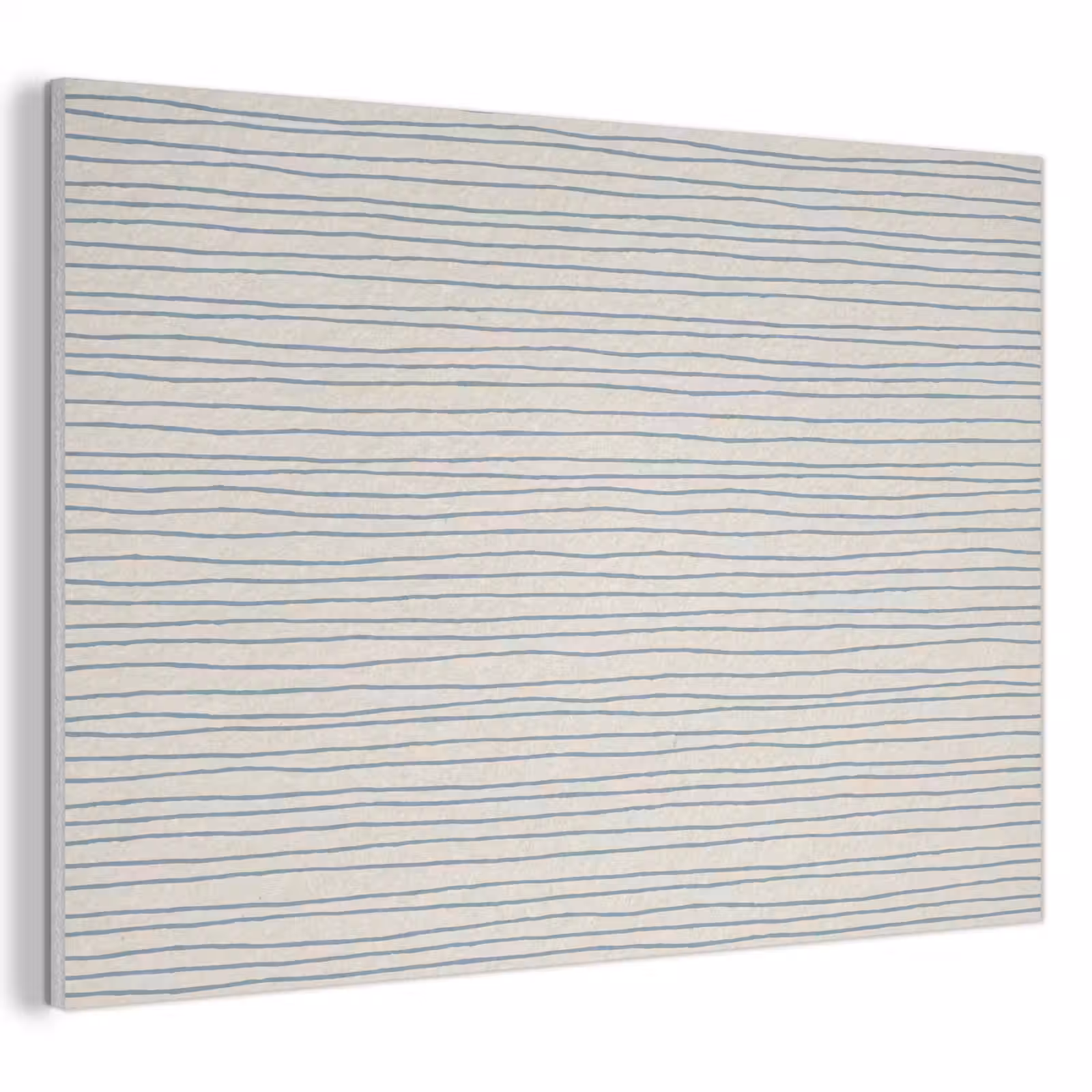Akoestisch schilderij - Blauw - Strepen - Beige — 1